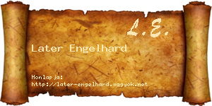 Later Engelhard névjegykártya